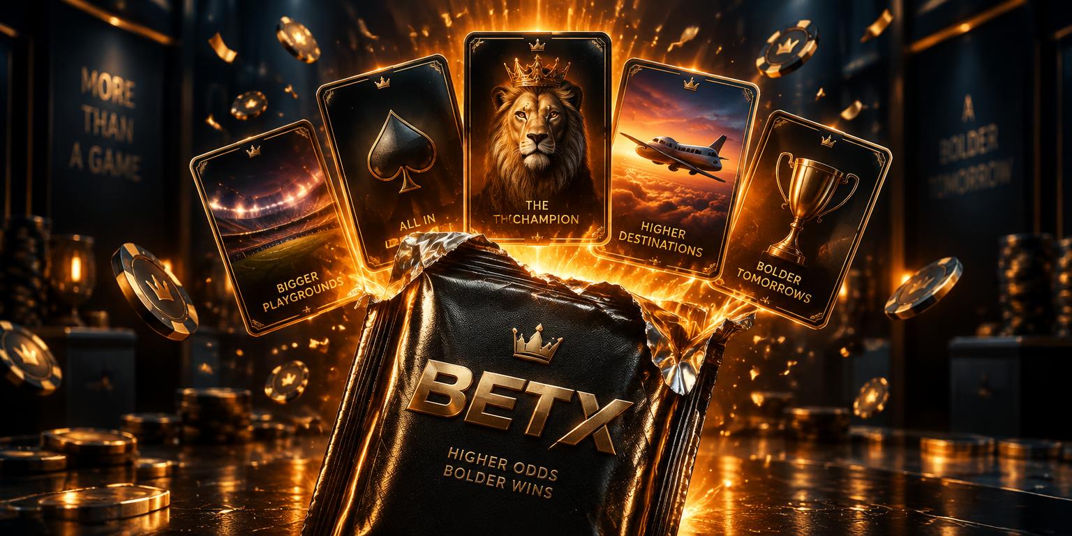 חבילת קלפים של BETX נקרעת עם קלפים זוהרים